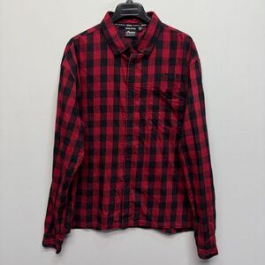 Indian Motorcycle Men Flannel Button Down Shirt Size XL X-Large C126 -18